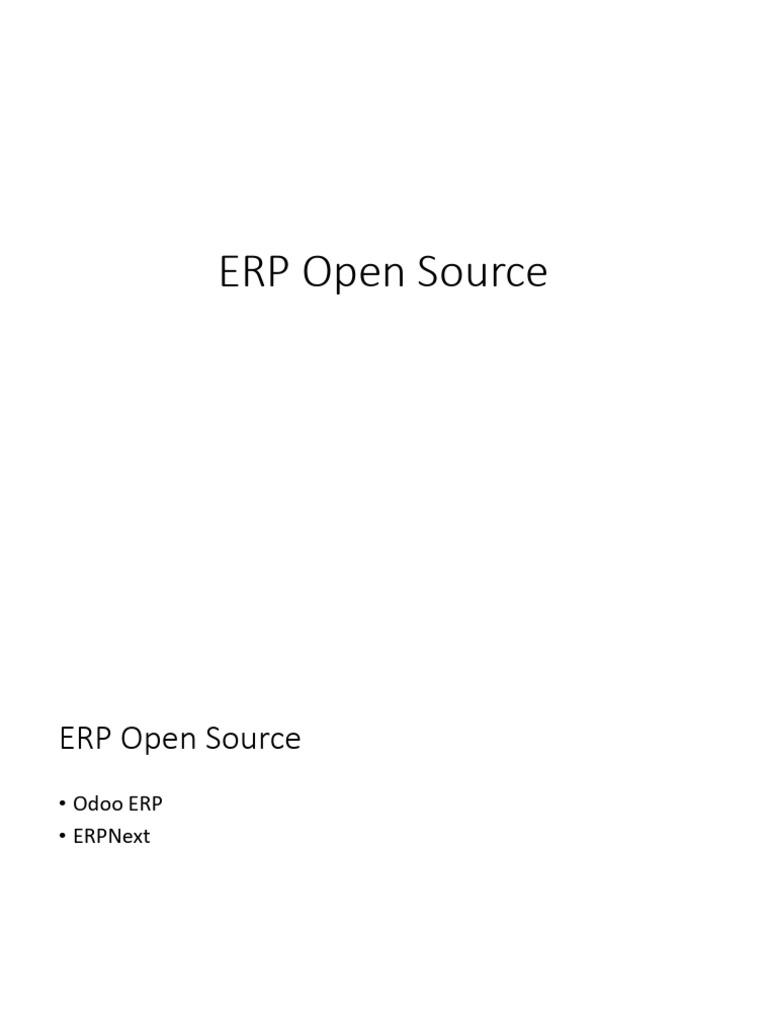 ERP Open Source | PDF