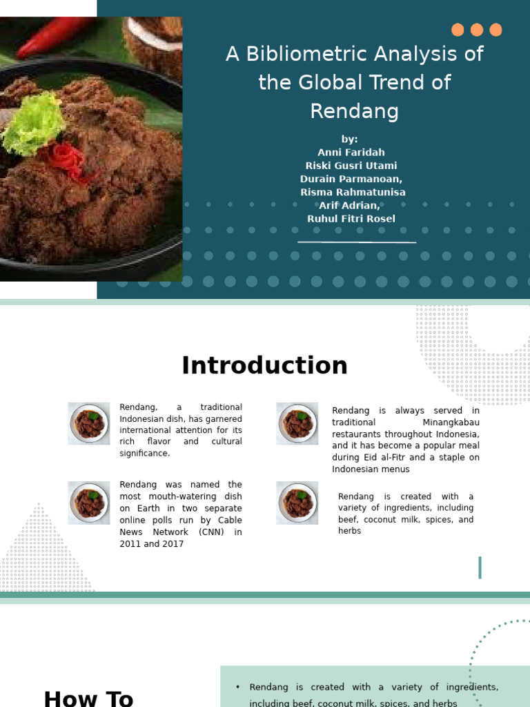 A Bibliometric Analysis of The Global Trend of Rendang | PDF | Science