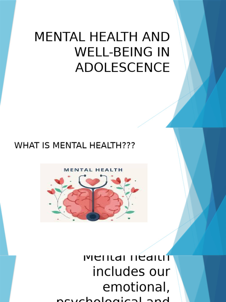 Adolescent Mental Health Insights | PDF | Self-Improvement