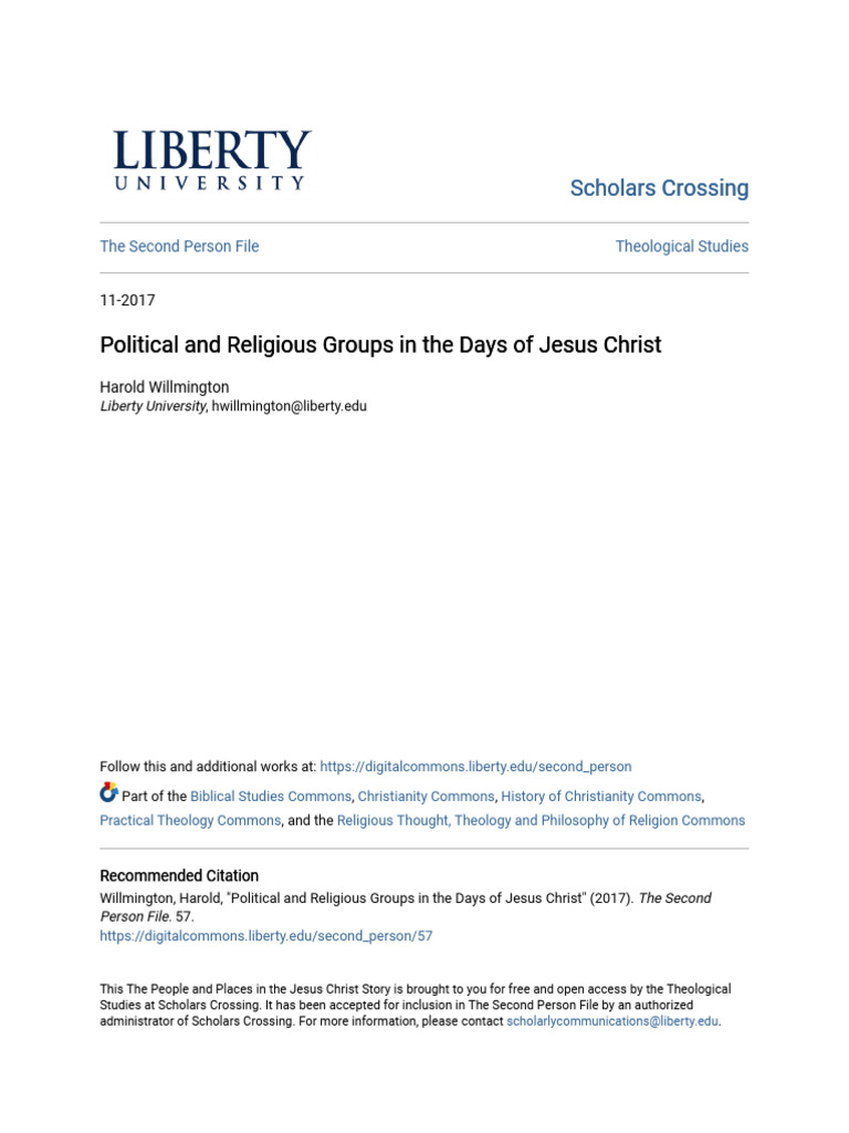 Political and Religious Groups in Jesus' Time | PDF | Jesus | Samaritans