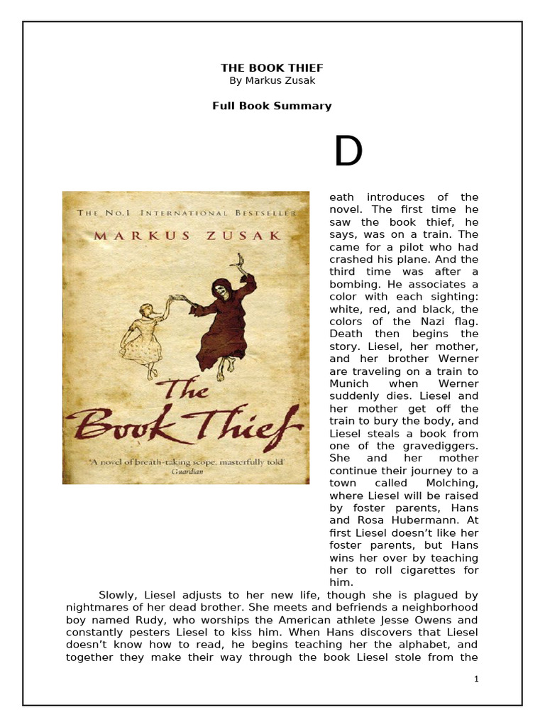 Summary of The Book Thief by Zusak PDF Narration