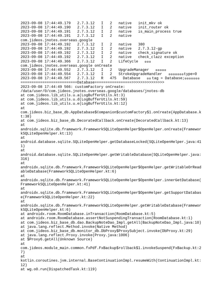 App Lifecycle and Database Logs | PDF | Computing | Concurrency ...