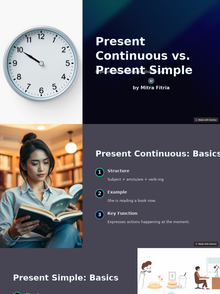 Present Continuous Vs Present Simple | PDF | Language Arts & Discipline