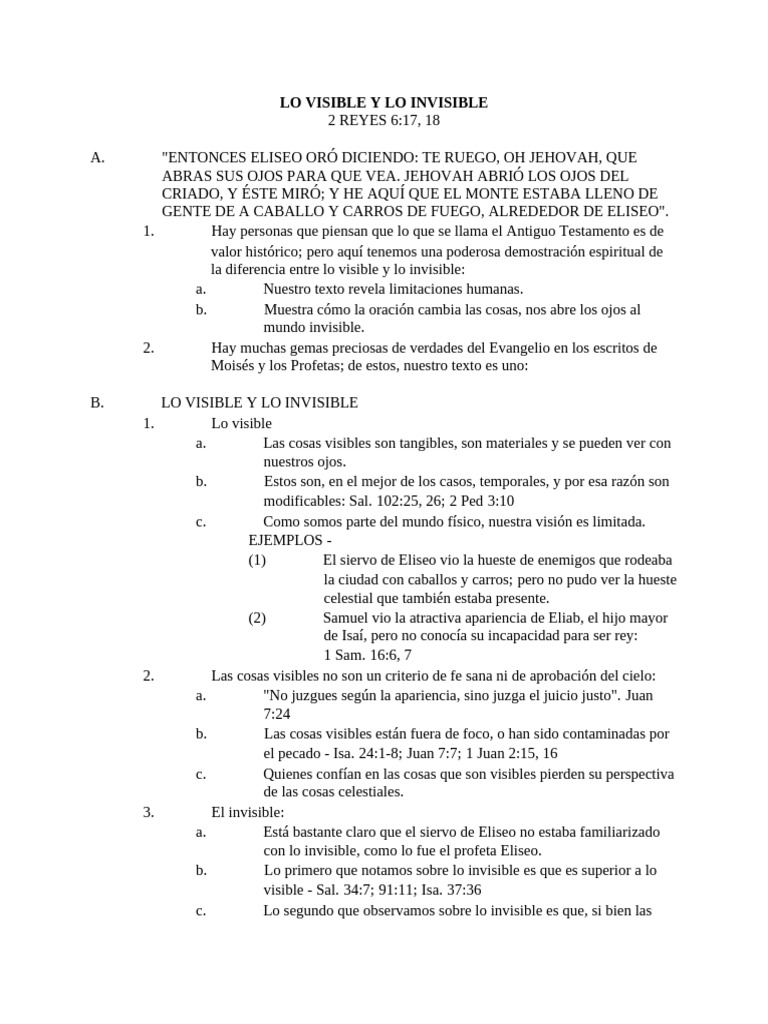Lo Visible y Lo Invisible en la Fe | PDF | Creencia religiosa y doctrina