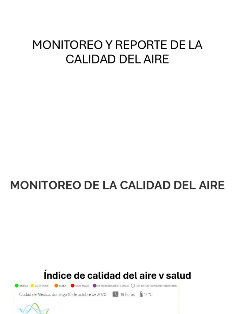PDF Informativo Monitoreo y Reporte de La Calidad Del Aire | PDF | La ...