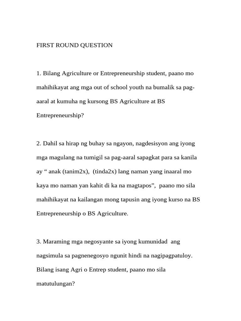 Q and A Questions | PDF