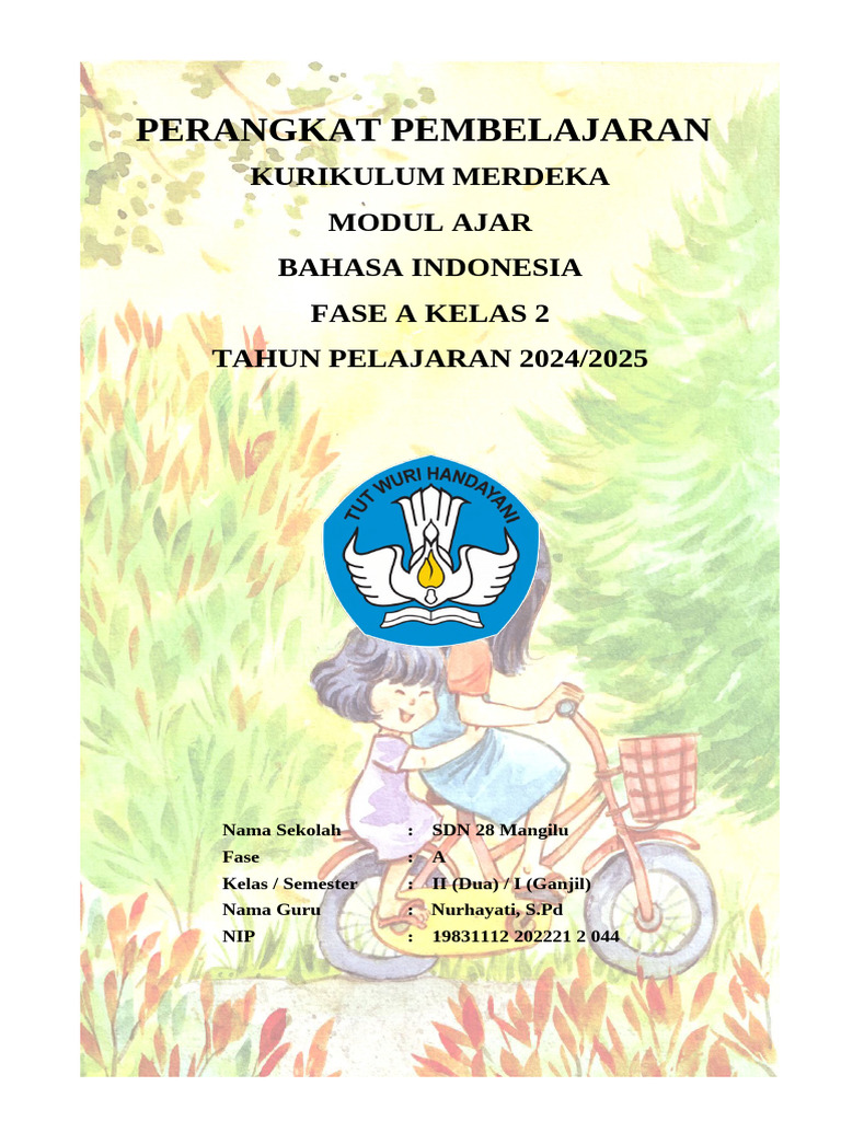 Modul Ajar Kelas 2 Semester 1 KM - 02. Bahasa Indonesia | PDF