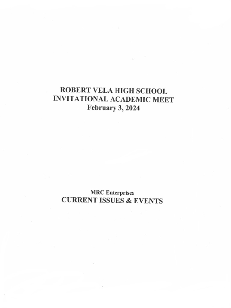 UIL Current Events | PDF