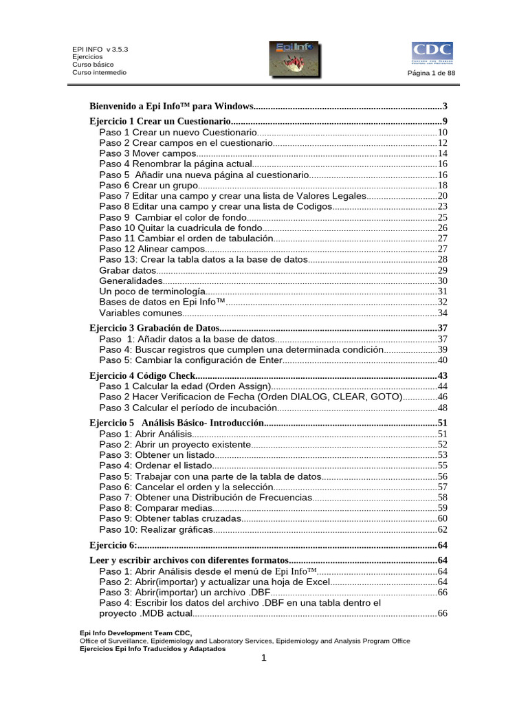 Manual epi info espa ol ltima versi n pdf archivo de computadora