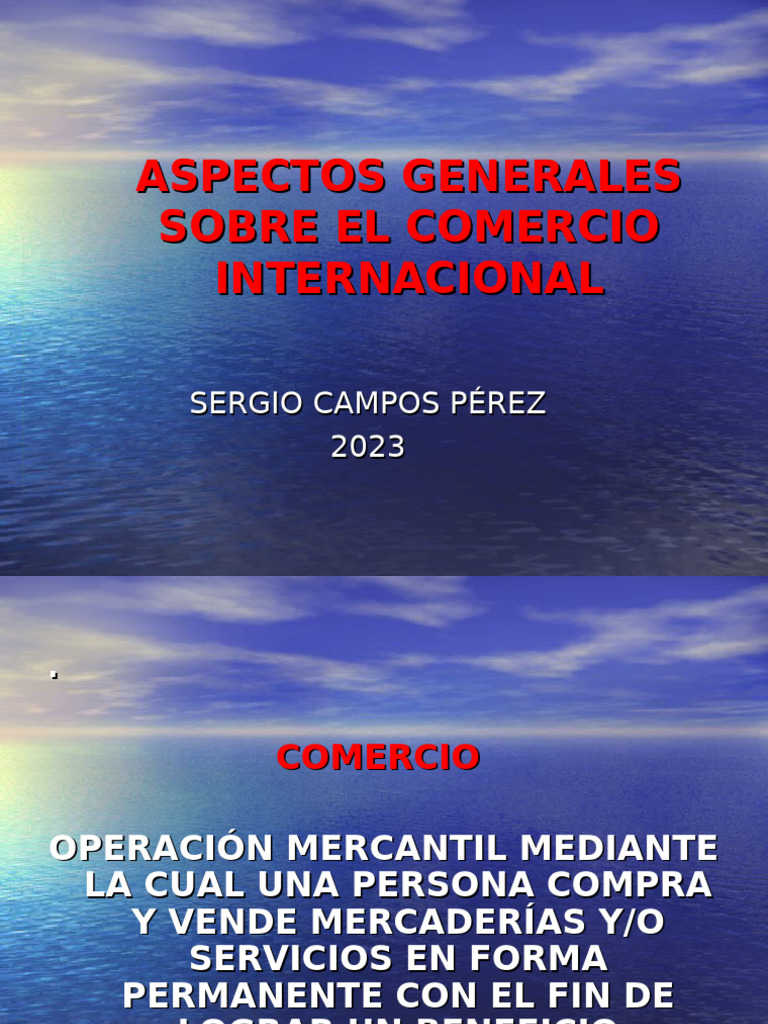 Aspectos del Comercio Internacional | PDF | Moneda | El comercio ...