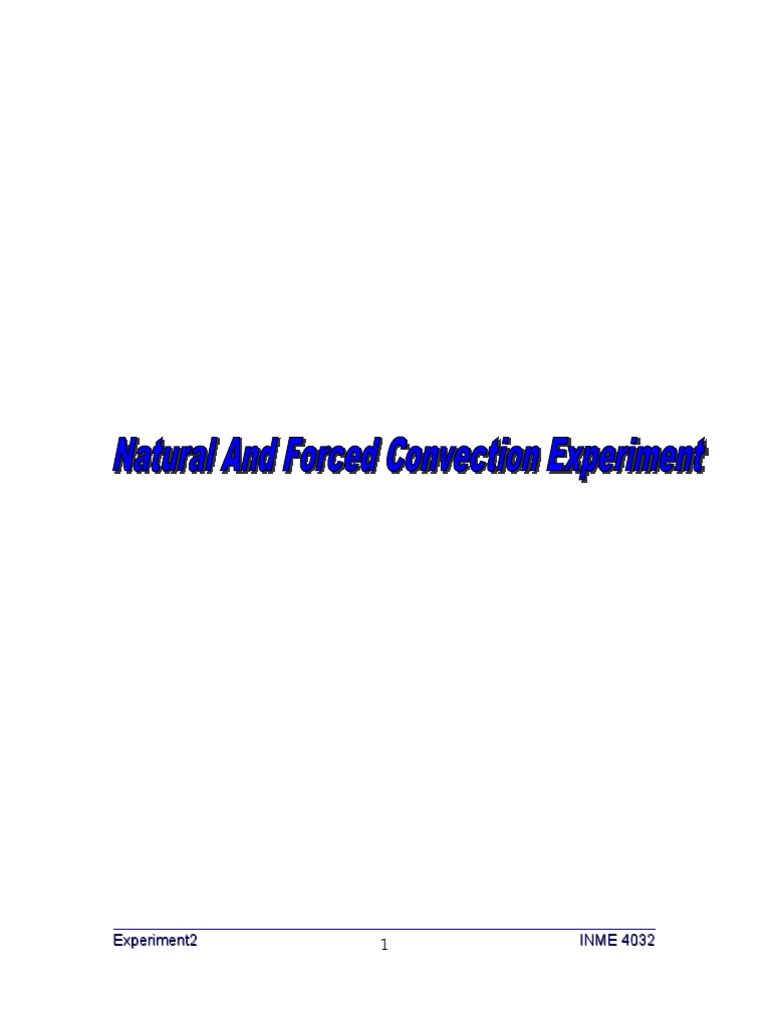 Natural and Forced Convection Study | PDF | Heat Transfer | Boundary Layer