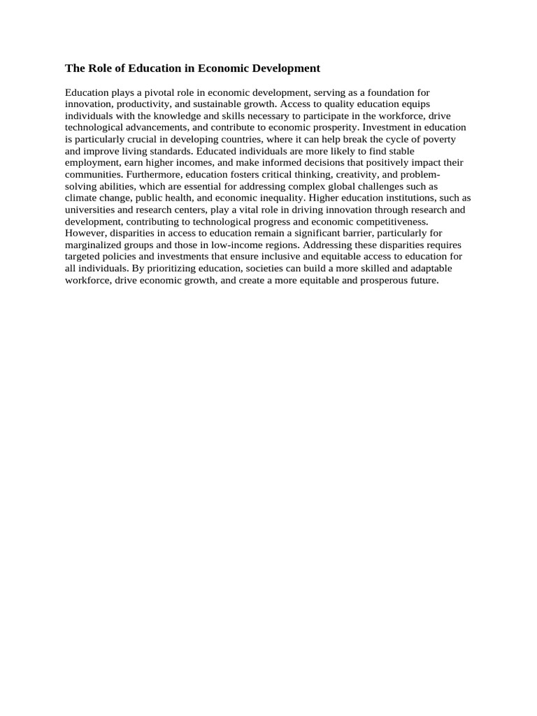 EDUCATION AND ECONOMIC DEVELOPMENT PDF visual data 6