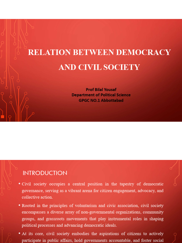 Civil Society's Role in Democracy | PDF | Civil Society | Democracy