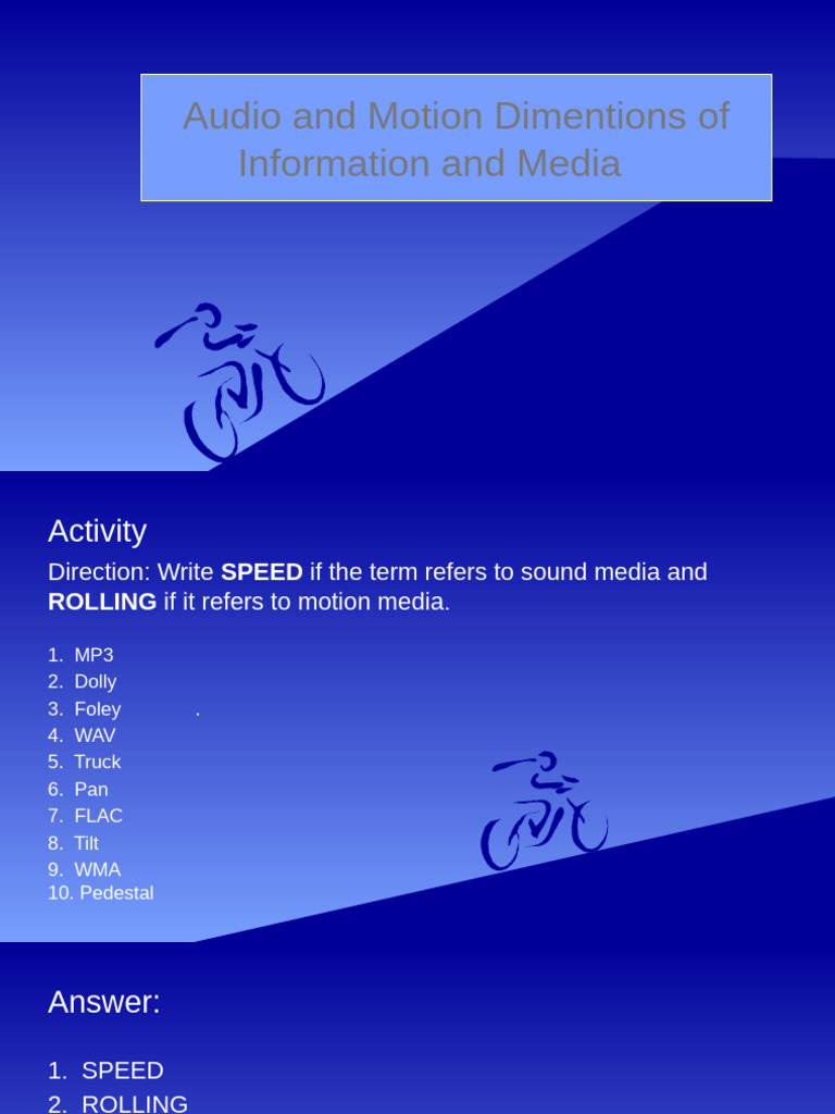 Audio and Motion Media Essentials | PDF | Film And Video Technology ...