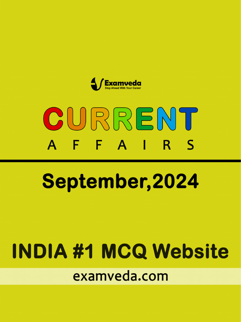 Current Affairs India - September 2024 | PDF