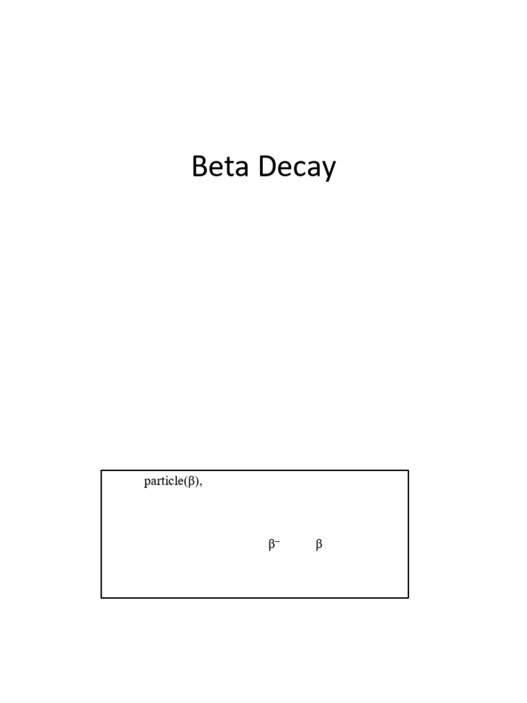 Understanding Beta Decay Processes | PDF | Teaching Methods & Materials ...