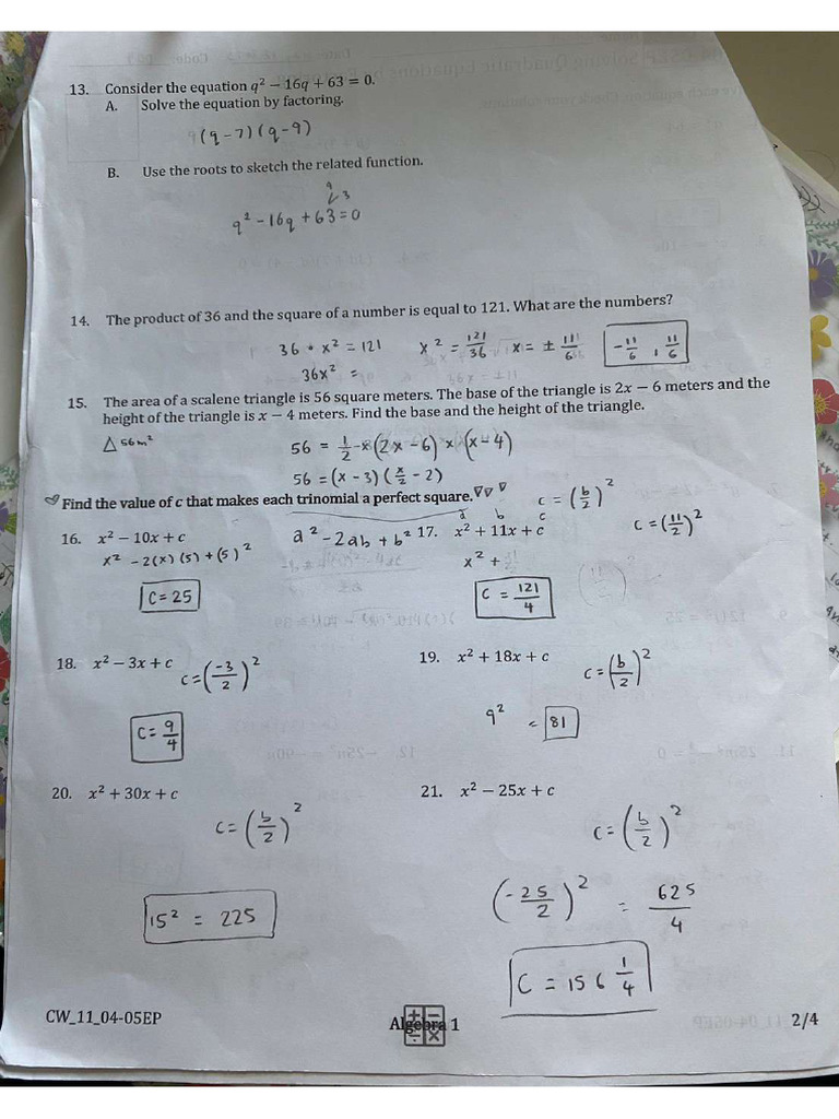 Solving Quadratic Equation by Factoring 2 | PDF