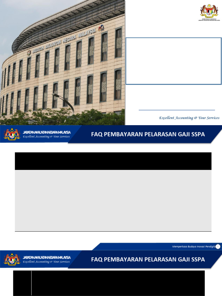 FAQ Pembayaran Pelarasan Gji SSPA | PDF