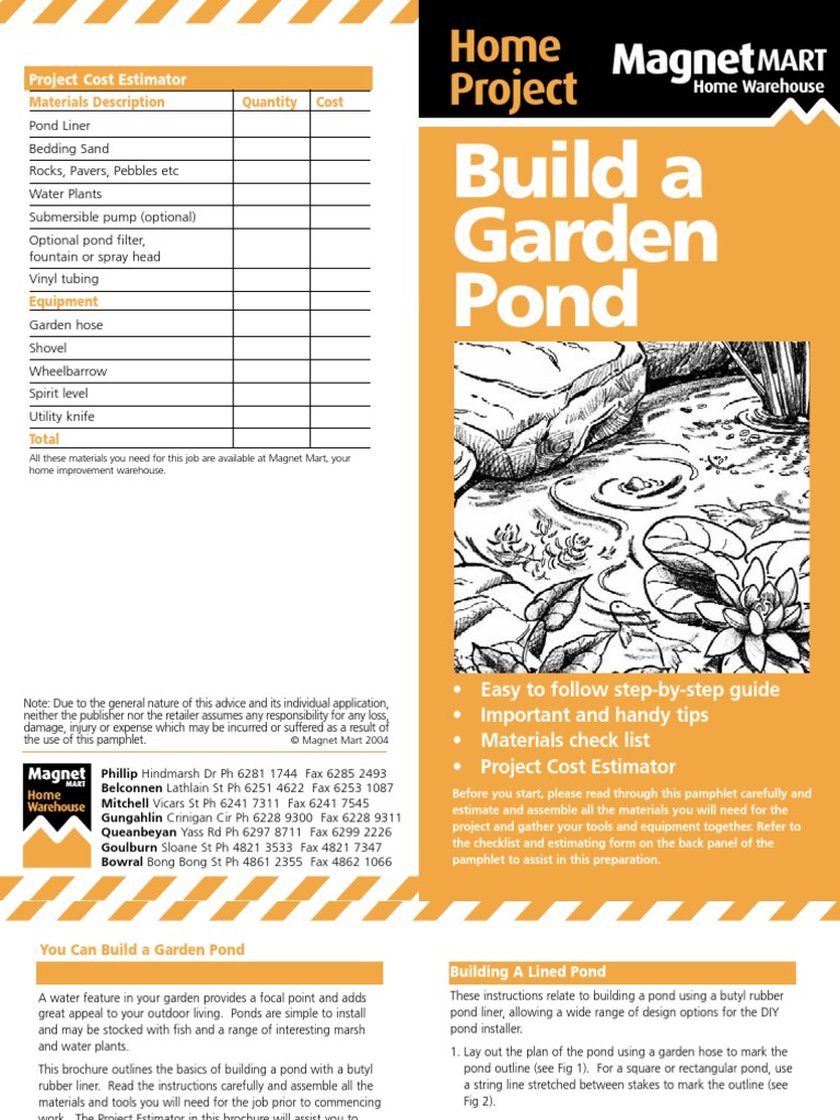 Build A Garden Pond: Home Project | PDF | Pond | Gardens