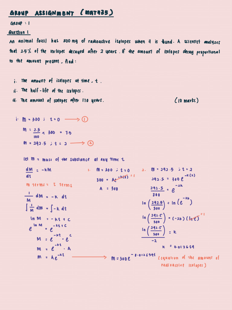 Mat435 - Group Assignment | PDF