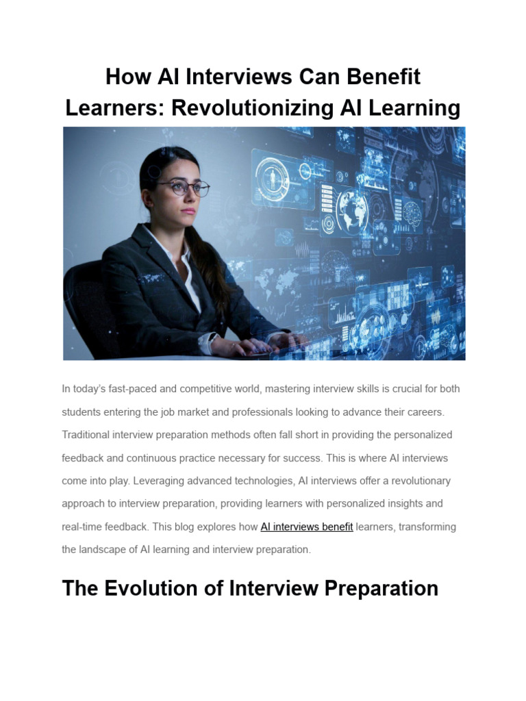 How AI Interviews Can Benefit Learners - Revolutionizing AI Learning ...