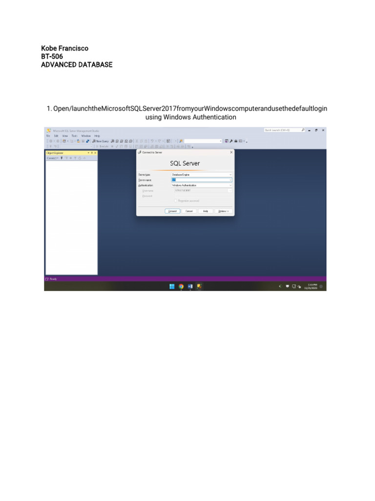 SQL Server User Creation Guide | PDF