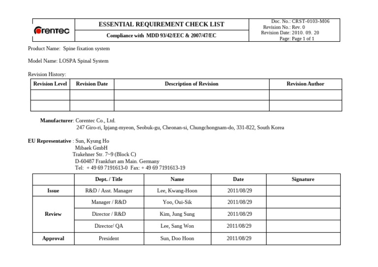 Essential Compliance Checklist for MDD | PDF | Home & Garden