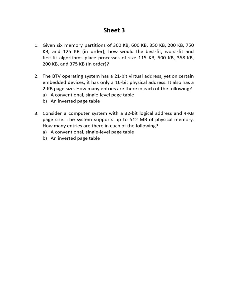 Sheet 3 | PDF