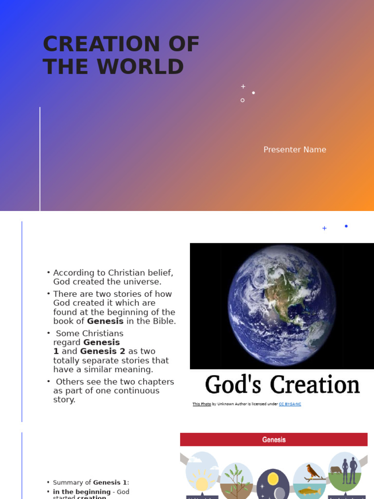 Creation of The World | PDF | Genesis Creation Narrative | Adam