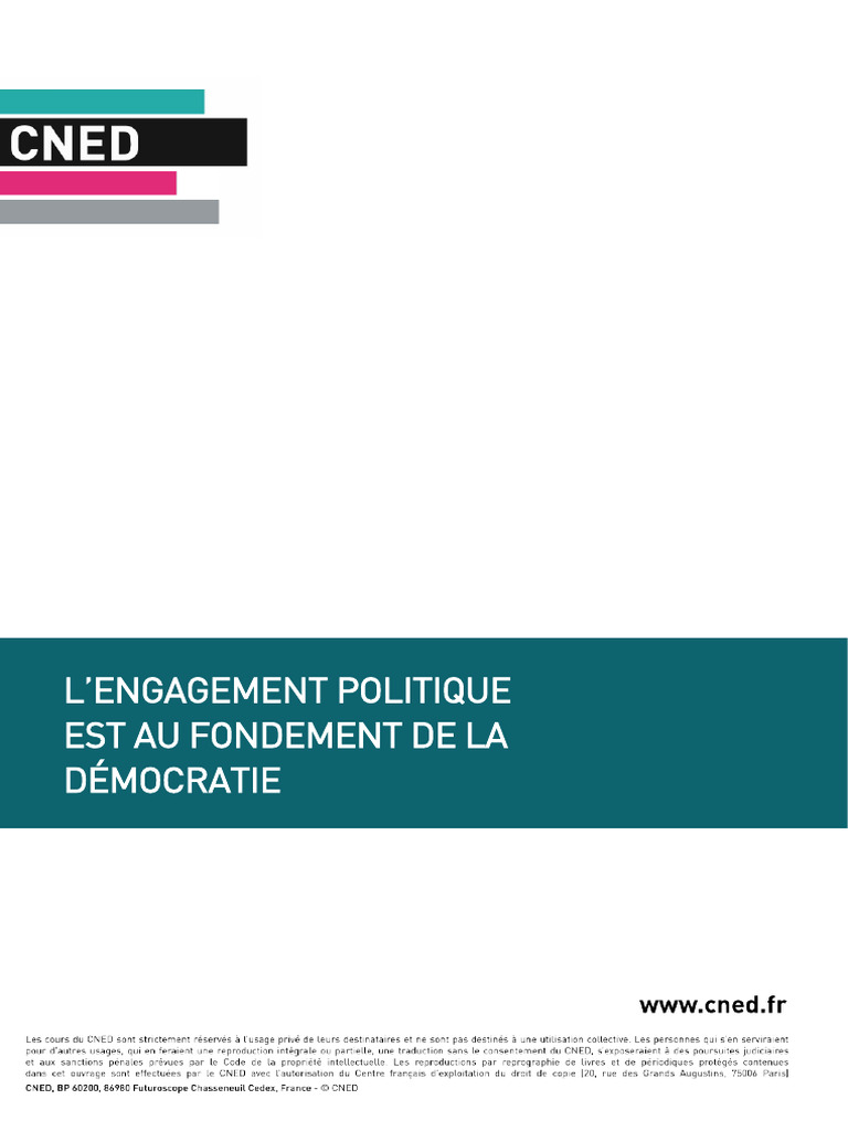 Engagement politique et démocratie | PDF | Vote | Citoyenneté