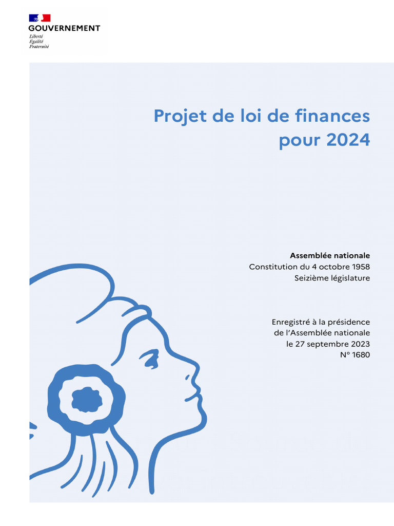 Projet de loi de finances 2024 | PDF | Solde budgétaire de l'État ...
