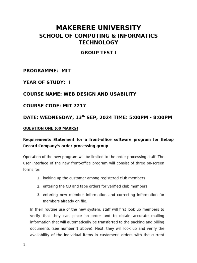 3 TEST - Group | PDF | Use Case | Software Development