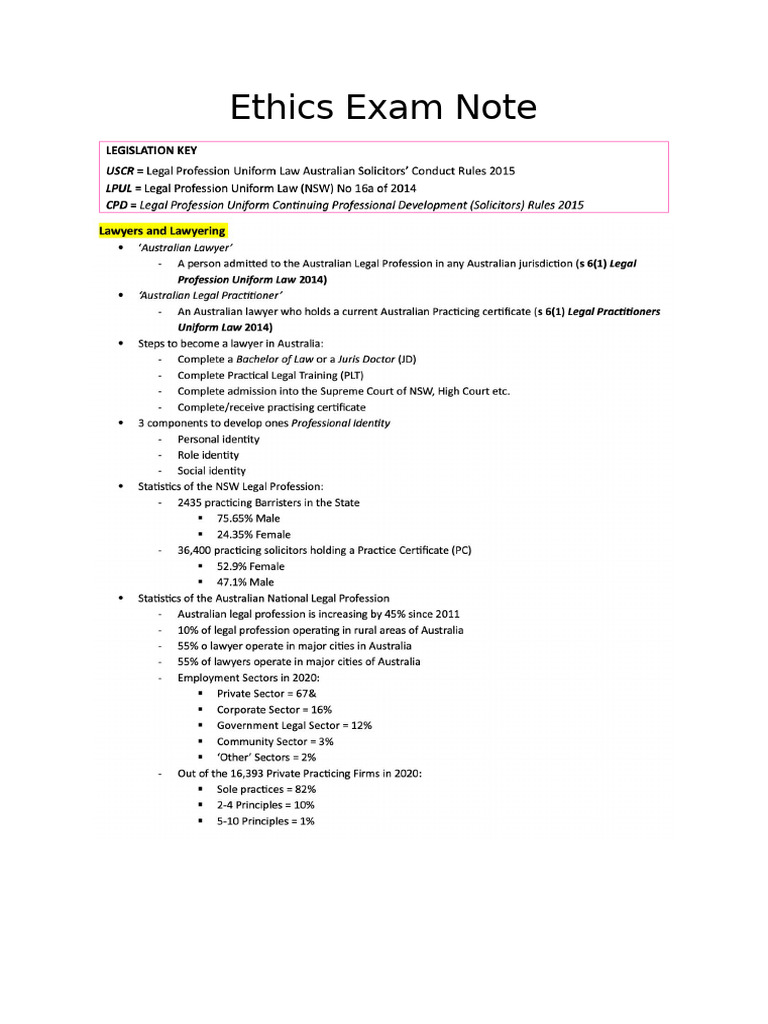 Legal Ethics Exam Study Guide | PDF | Lawyer | Solicitor