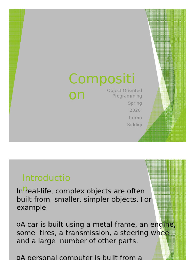 Understanding Object Composition in OOP | PDF | Computer Engineering ...