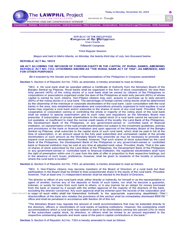 Republic act no 10574 pdf foreclosure stocks