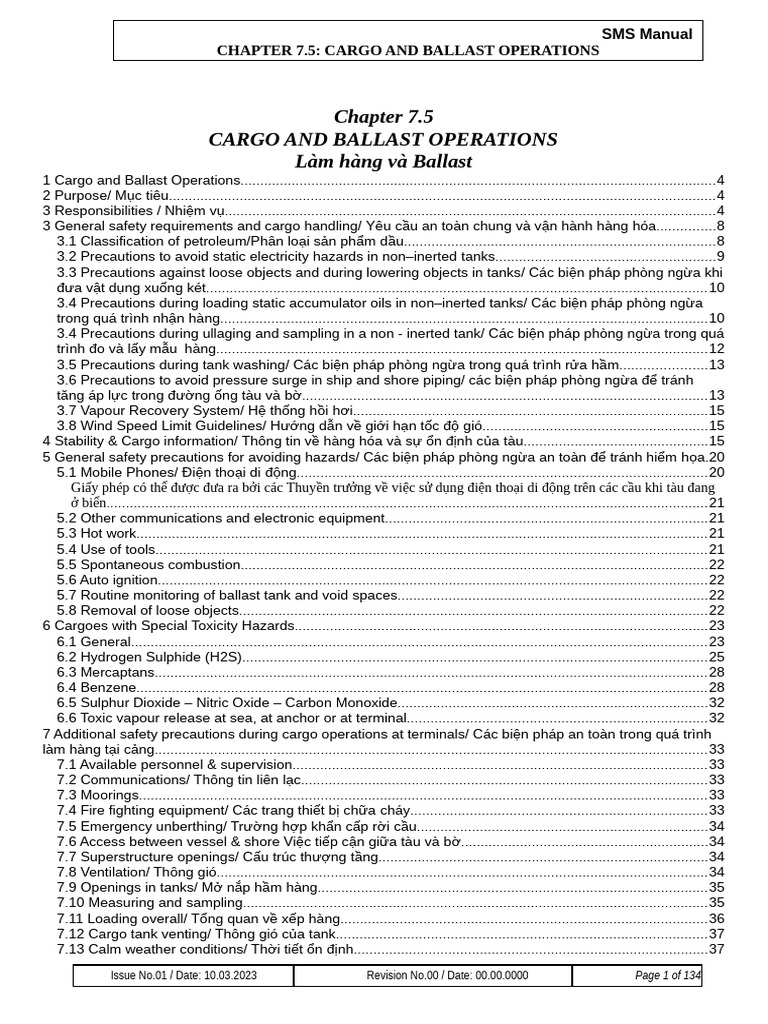 Chapter 07.05 Cargo Operation (General) | PDF