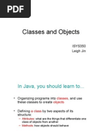 Classes and Objects: ISYS350 Leigh Jin