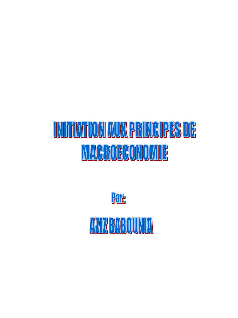 Cours de Macroéconomie : Concepts Clés | PDF | Produit intérieur brut ...