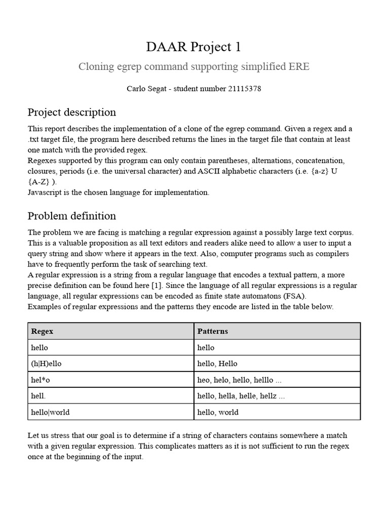 Final Report Daar 01 Carlo Segattttttttttttttttttt | PDF | Regular ...