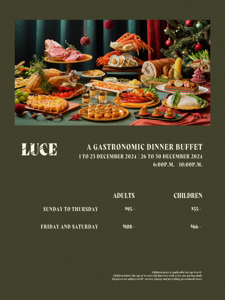 Festive - LUCE Buffet Dinner Menu_0 | PDF | Sushi | Salad