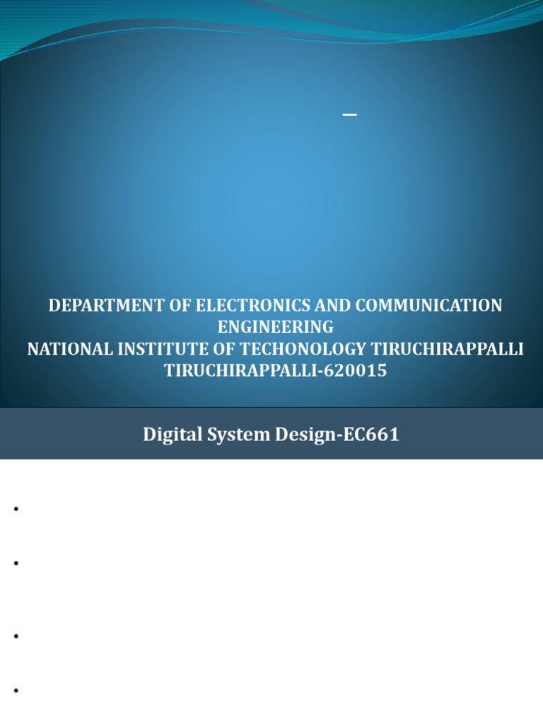 Digital System Design Course Overview | PDF | Hardware Description ...