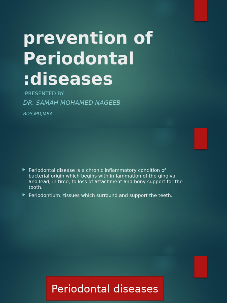 Prevention of Oral Diseases 2 | PDF | Periodontology | Epidemiology
