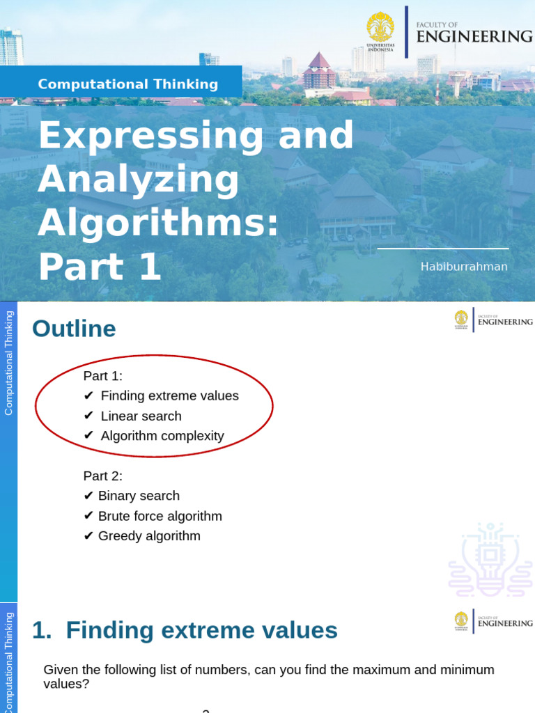 Expressing and Analyzing Algorithms - Part 1 v2 | PDF | Algorithms ...