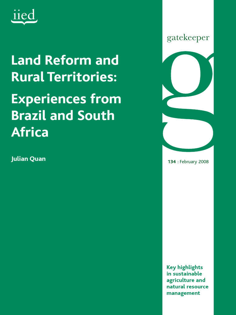 Land Reform and Rural Territories Experi | PDF | Land Reform | Poverty