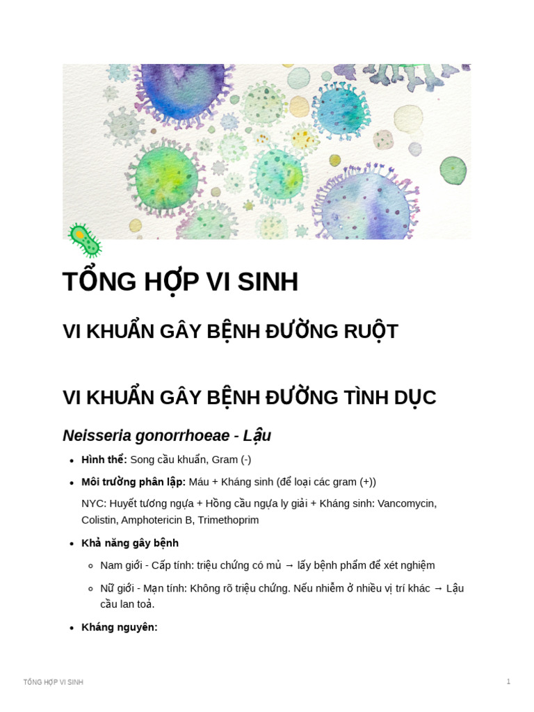 TNG HP Vi Sinh | PDF