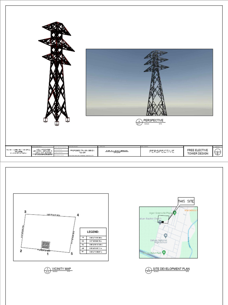 Proposed Transmission Tower Design | PDF | Building Engineering ...