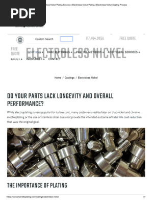 Electroless Nickel Plating Services _ Electroless Nickel Plating _ Electroless Nickel Coating Process