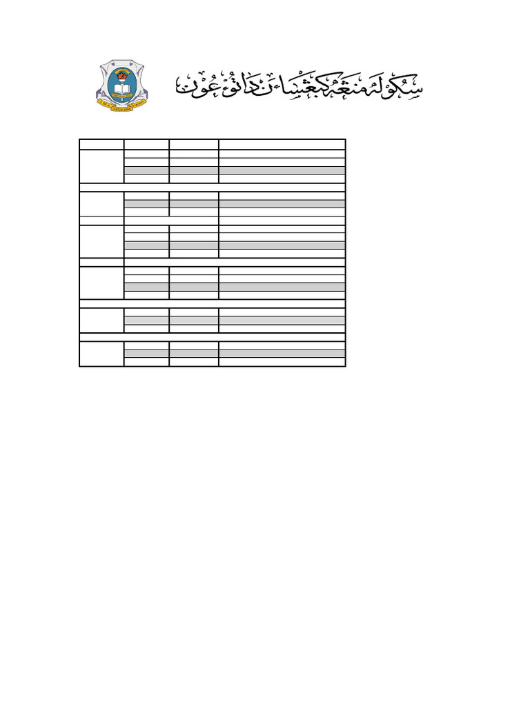 Jadual Ujian Akhir SMKDOB 2024 | PDF