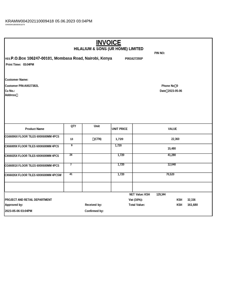 Invoice J-16 | PDF