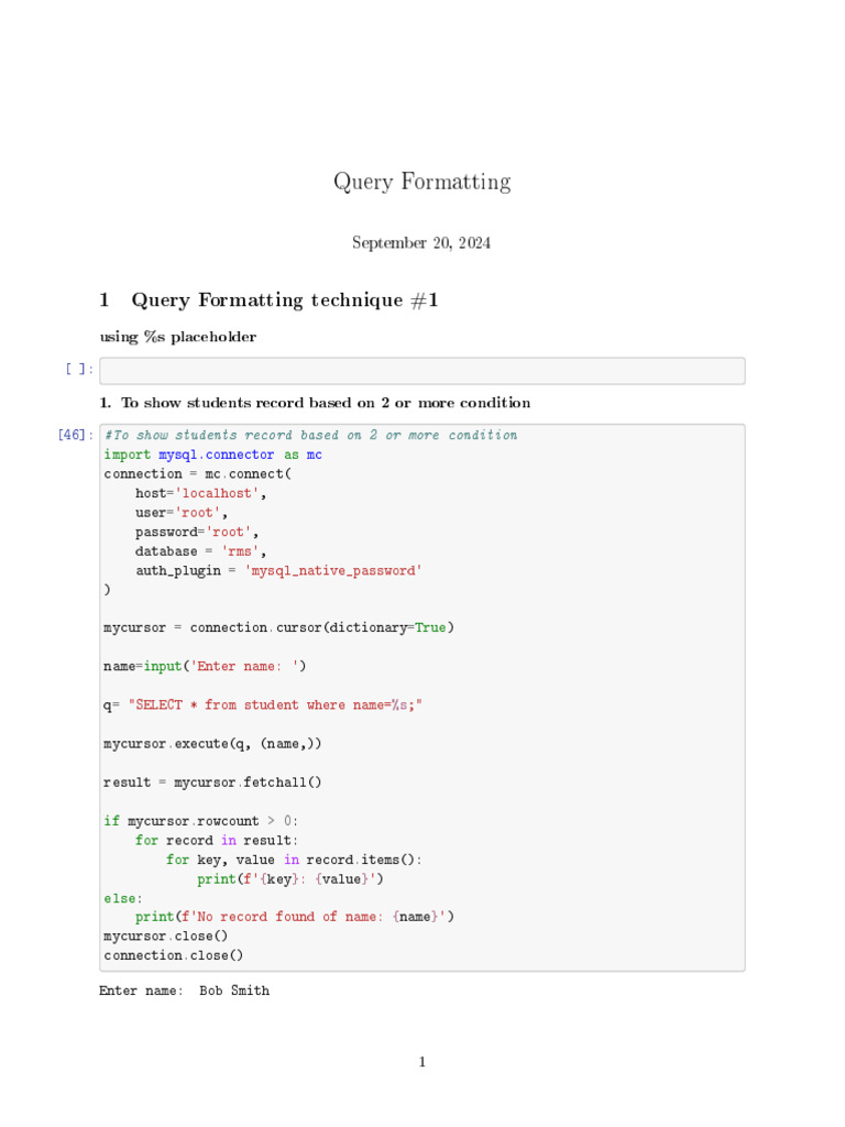 41. Query Formatting | PDF | Databases | Data Management
